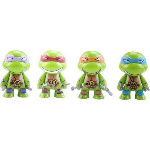 Mini Turtle Action Figure Cartoon Tartaruga Turtles Toys For Children Anime Figure Leo Raph Mikey Don Doll Birthday Gifts