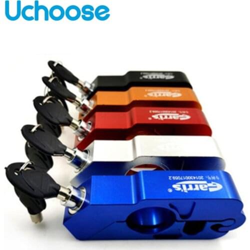 Motorcycle Grip Lock Security Safety CNC Locks Handlebar Handset Brake Lever Disc Locking Fit Scooter ATV Anti-theft Motor Lock