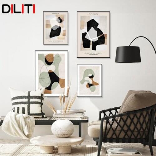 Marble Abstract Canvas Art Poster Vintage Wall Painting Nordic Artwork Print Minimalist Decorative Picture for Living Room