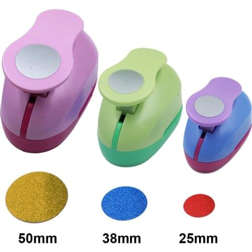 5cm 3.8cm 2.5cm Round shape craft punch set children manual DIY hole punches cortador de papel de scrapbook School Circle punch
