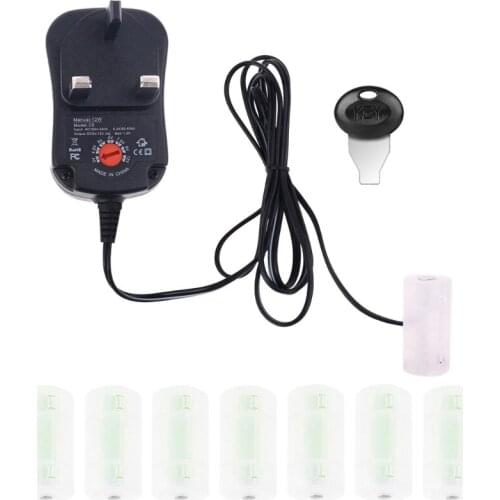 3V to 12V US Plug Adapter D Battery Eliminator Replace 2-8pcs LR20 D Batteries M5TD