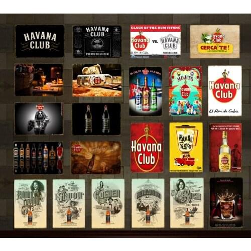 Havana Club Beer Metal Poster Tin Signs Wall Art Painting Plaque For Bar Pub Cafe Home Decor Vintage Retro Iron Plate YN188