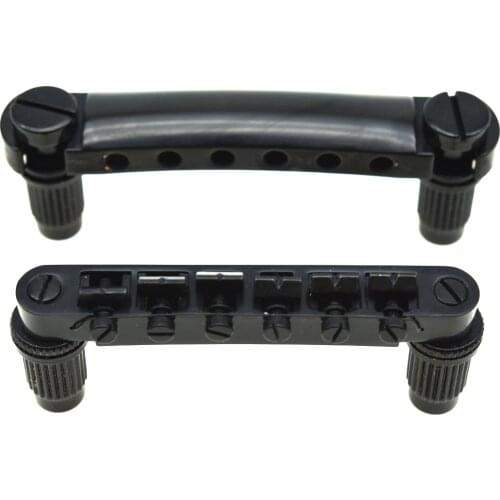 Genuine Black LP Guitar Tune-o-Matic Bridge & Stop Bar Tailpiece with Studs Fits for Epi Les Paul