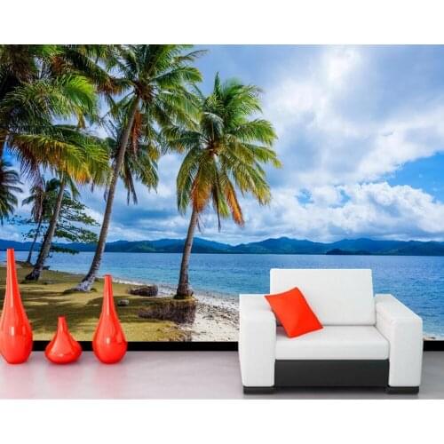 Custom 3d mural Tropics Coast Scenery Nature wallpapers,tv background living room bedroom kitchen restaurant photo wallpaper