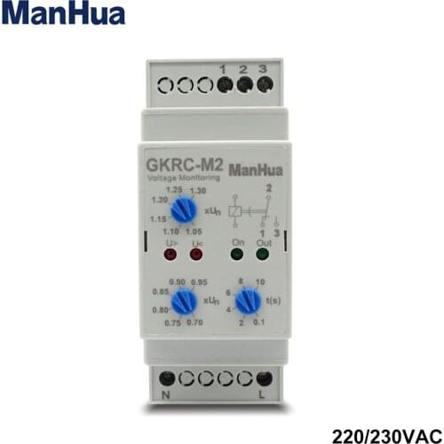 Manhua GKRC-M2 3 phase Voltage Monitoring relay Phase Failure Relay monitor relay