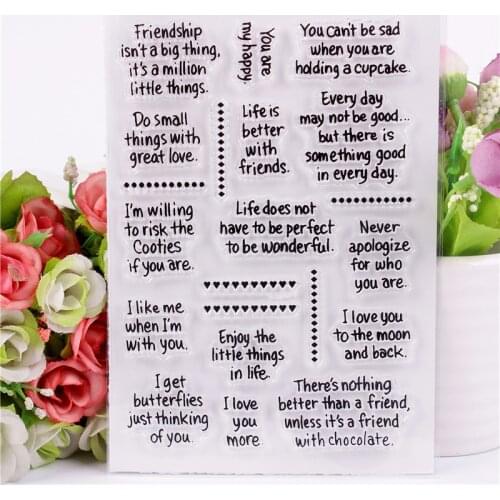 New word Stamp Scrapbooking New Alphabet Stamp Embossing Craft Silicone Transparent Stampstampons