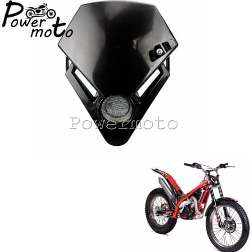 Black 12V Mini Motocross LED Headlight For Gas Gas TXT Pro EXC 250 280 Honda Yamaha Suzuki Kawasaki Enduro Dirt Bike Headlamp