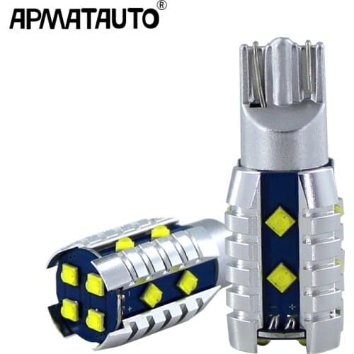 2pcs Bright 1200LM W16W T15 LED Bulbs Canbus XBD High Power Chip 921 912 LED Backup Light Car Reverse Parking Lamp White