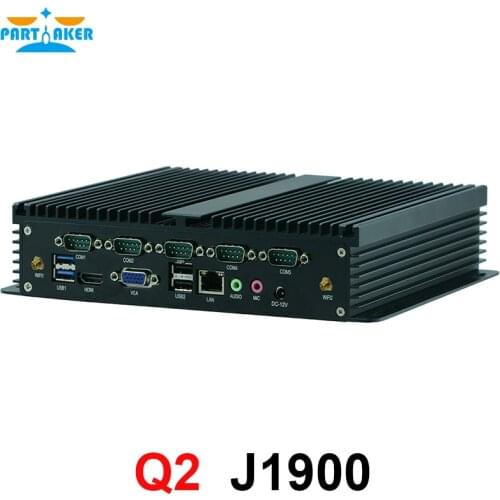Ubuntu mini pc x86 quad core J1900 embedded fanless mini pc 12V Support 1*SIM card Partaker Q2