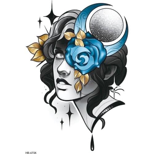 Flowers and Beauty Waterproof Temporary Tattoo sticker Snake body art tatoo sleeve men Glitter tattoos Men tatuajes temporales