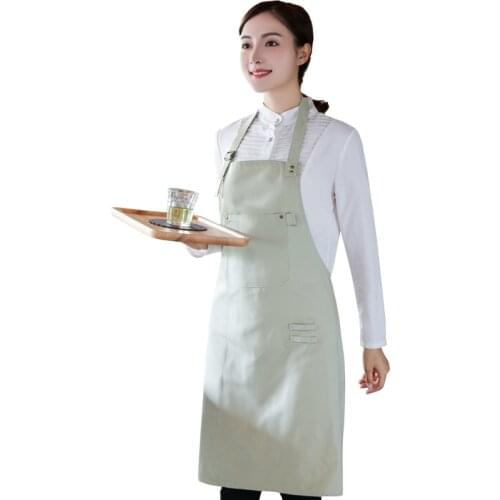 High-end denim apron restaurant kitchen coffee tea shop waiter uniform men and women aprons