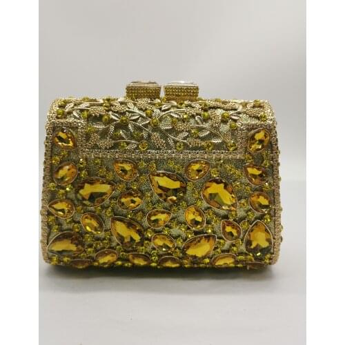 Female Hollow Out Dazzling Crystal Clutch Women Evening Bags Hard Case Diamond Minaudiere Ladies Party Clutch Wedding Handbag