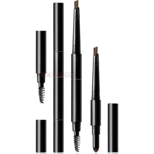 2pcs three-in-one eyebrow pencil waterproof and sweat proof non marking long lasting does not smudge beginner word brow powder