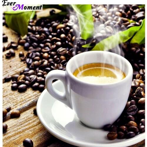 2016 NEW Diamond Painting Coffee Cup Cross Stitch Diamond Embroidery Square Full Rhinestone Diamond Home Decoration ASF267