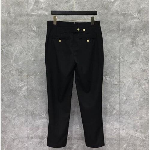 2021 Fashion Brand Cropped Pants Men Casual Wool Suit Pants Mens Business Black Spring And Autumn Formal Trousers
