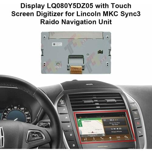 8inch Radio LCD Display with touch digitizer LQ080Y5DZ05 for Ford SYNC3 DVD GPS navigation Map Audio system