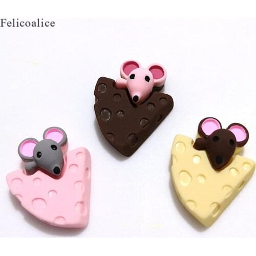 8Pcs/lot Slime Additives Charms Resin Transparent Sneaky Rat Supplies DIY Kit Filler for Fluffy Clear Crystal Slime