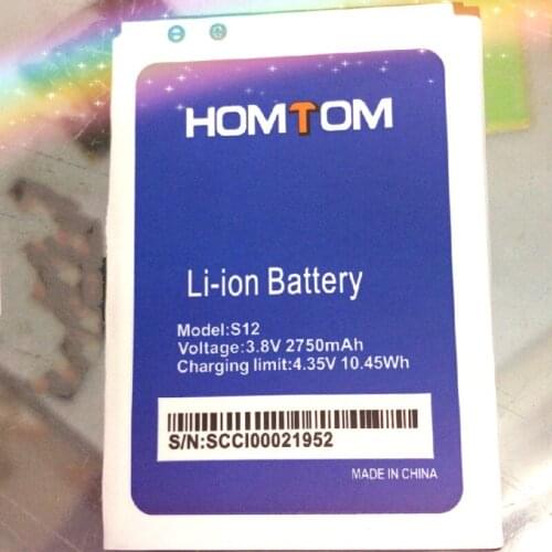 2750mAh Battery For HOMTOM S12 Smart Phone