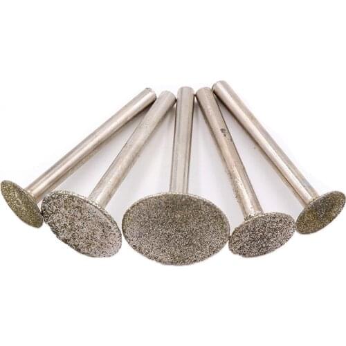 6mm Shank 6-25mm Diamond Grinding Head Engraving Font Tool Jade Agate Carving Tools