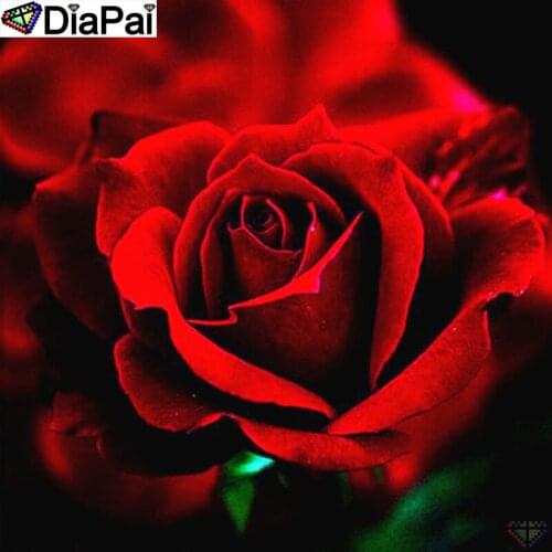 DiaPai Diamond Painting 5D DIY 100% Full Square/Round Drill "Rose flower scenery"Diamond Embroidery Cross Stitch 3D Decor A23700