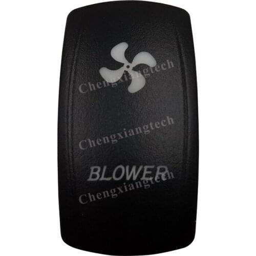 Car Boat Truck Backlit Swtich Cap- Laser Engraving - BLOWER -for Led Carling Arb Narva 4x4 RV Rocker Switch, Cover Only
