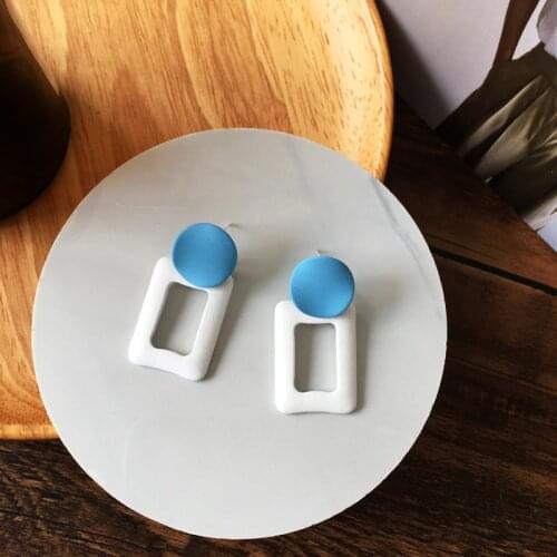 Hyperbole Geometric Vintage Multi Clip on Earrings Matte Creaive Big Piercing Earrings