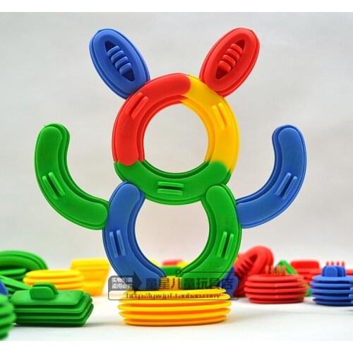Kindergarten Desktop Inserted Building Blocks Fantastic soft plastic Early Childhood Educational Toys