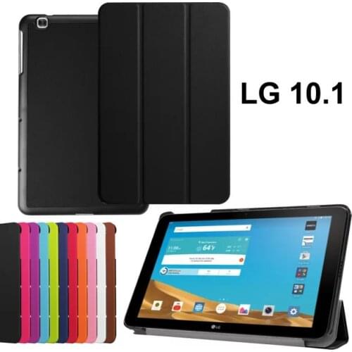 For LG G Pad V940 Slim 3-Folder Flip Stand PU Leather Magnetic Cover Funda Case For LG G PAD 2 10.1 V940 Tablet Coque Capa