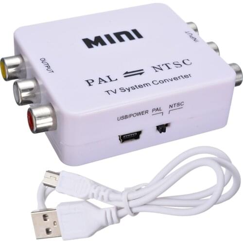 Mini PAL NTSC Bi-direction TV System Converter Switcher PAL to NTSC NTSC to PAL Dual-Way TV Composite Connection Converters