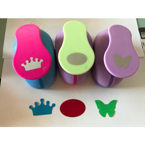 Free shipping 3pcs/lot 2 inch EVA hole punch(crown+butterfly+oval) paper cutter scrapbook punches craft punch for DIY
