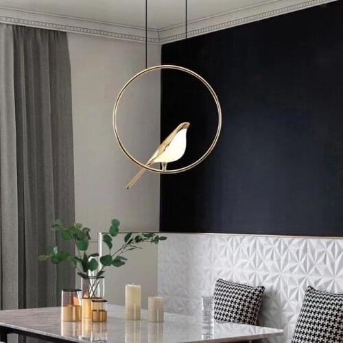 Italian designer Bird lamp led chandelier lighting Postmodern 1/3/6 lights creative living room kitchen hanging light fixture