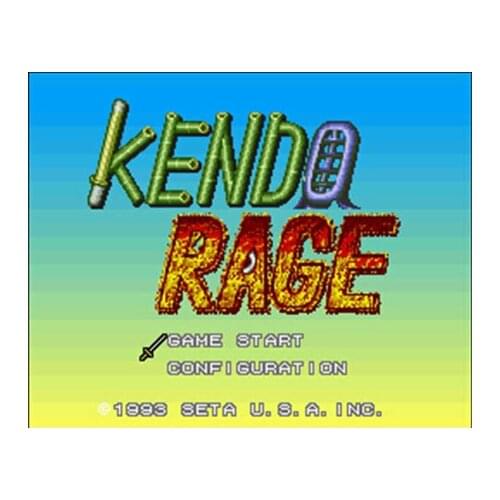 Kendo Rage NTSC Version 16 Bit 46 Pin Big Gray Game Card For USA Game Players