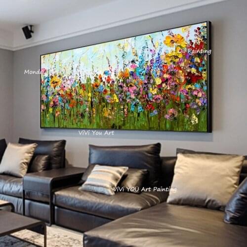 Wall painting Hand painted flower canvas Oil Paintings Abstract art flower tree Oil Painting wall picture for Living Room art