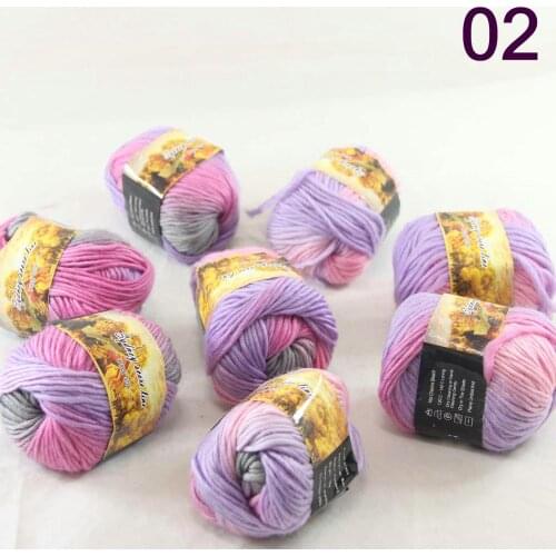 New Sale 8SkeinsX50g Womens Knit Scarves Shawls Rainbows Wool Yarn Crocheting Hot Pink Baby Pink Gray 802