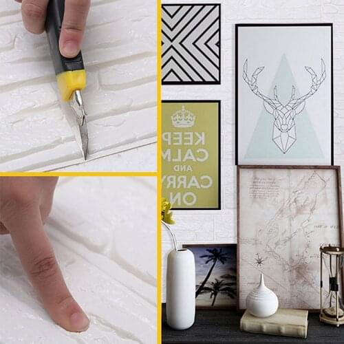 New Concave-convex Brick Pattern 3D Wall Sticker Home Decor Nursery Kindergarten XPE Foam Anti Collision Self Adhesive Wallpaper