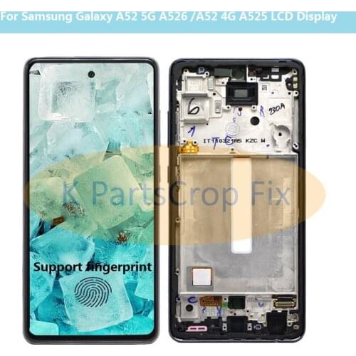 Super Amoled 6.5'' lcd Display for Samsung Galaxy A52 4G A525 A525F A525F/DS LCD with frame Touch Screen Digitizer Repair Parts