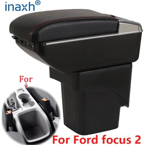For Ford Focus 2 armrest box For Ford Focus 2 mk2 Car Armrest box car accessories nterior Retrofit parts Center Storage box USB