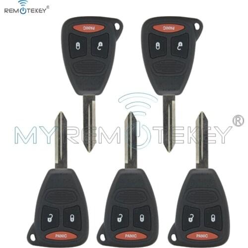 Remtekey 5pcs Car Key Head Case 3 Button for Chrysler Dodge Jeep key shell