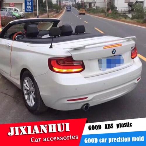 For F22 Spoiler 2011-2016 BMW F22 BMW 2 Series 228i 220i M235i Spoiler ABS plastic Material Car Rear Wing Color Rear Spoiler