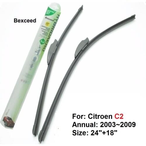 24"+18" Bexceed of all season windshield flat wiper blade for Citroen C2, 2003~2009