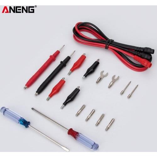 18pcs Tip Needle Multimeter Meter Test Lead Probe Wire Pen Cable Tester 1000V 10A Universal Digital Probe for FLUKE for Vichy