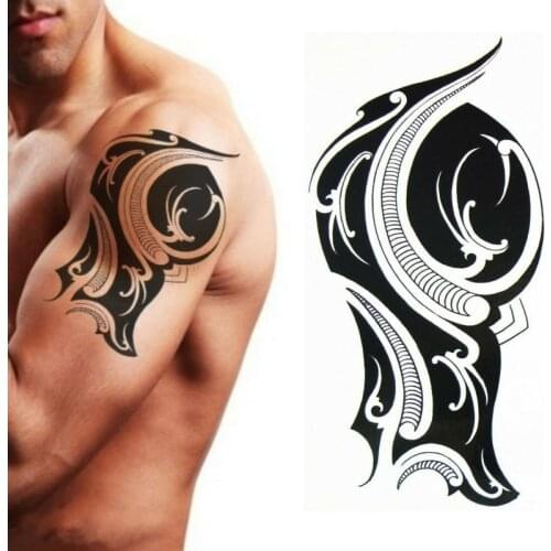 TRIBAL DRAGON CLAWS TEMPORARY TATTOO, BLACK, MENS, WOMENS, STICK ON TATTOO ARM