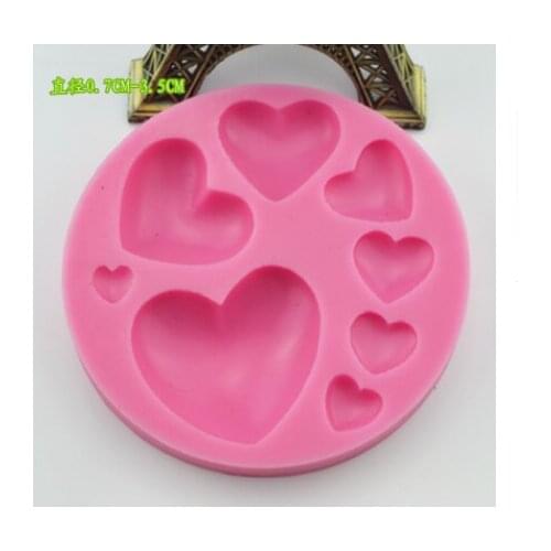 A variety of sizes heart shape Modelling fondant silicon mold chocolate cake decoration silicone mold chocolate mold