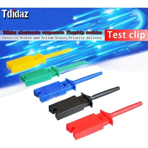 10ps Test Hooks Clips for Logic Analyzers Logic Test Clip Red Black Yellow Green Blue White Flattening Test Flat Hook Connection