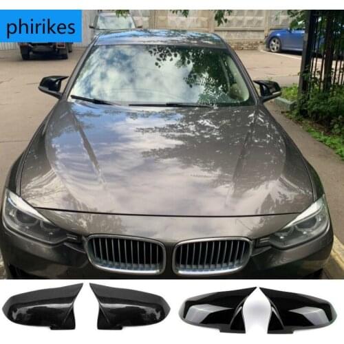 2 pieces Rearview Mirror Cover Cap Carbon Black for BMW Series 1 2 3 4 X M 220i 328i 420i F20 F21 F22 F23 F30 F32 F33 F36 X1