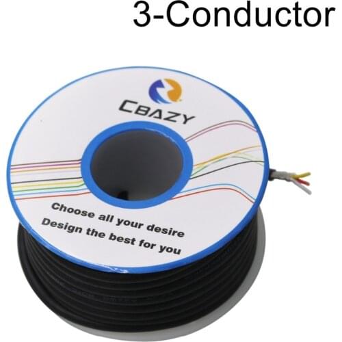 3C-Black-6M-UL 2547 26 AWG Multi-core control cable copper wire shielded audio cable headphone cable signal line