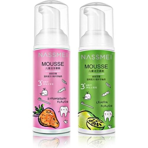 60ml Toothpaste Oral Care Teeth Cleaning Mouthwash Teeth Cleaning Foam Strawberry Lemon Fresh Toothpaste Teeth Care