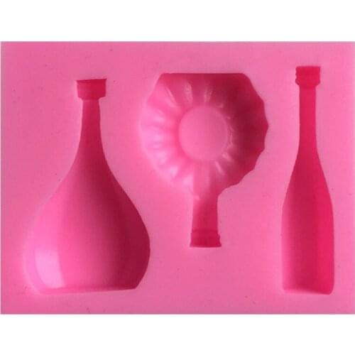 Bottle Collection Food-grade Silicone Chocolate Mold Fondant Cake Mold Fondant Cake Decoration A604