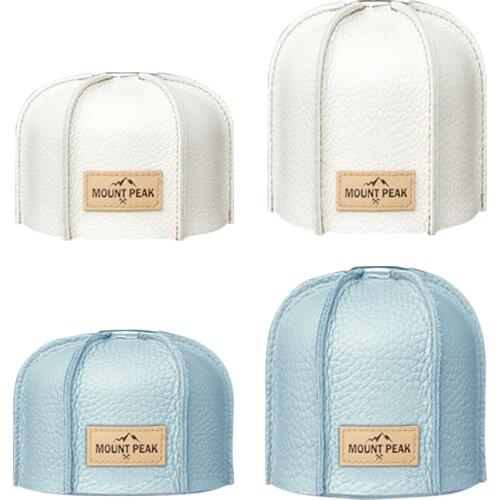 Camp Gas Tank PU Leather Case Canister Protective Cover Fuel Cylinder Storage Bag Outdoor Hiking Picnic Camping Supplies