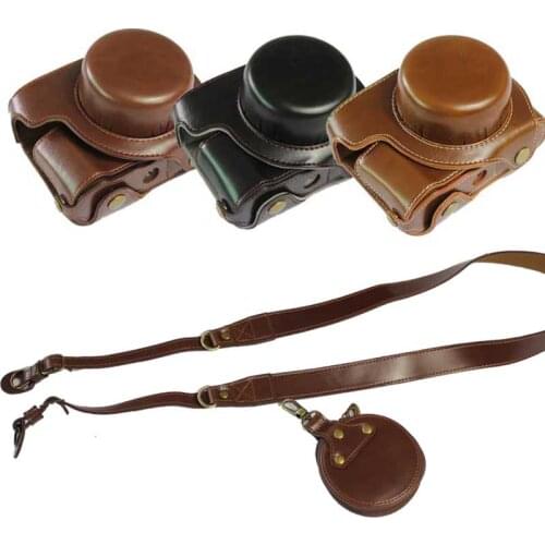 Retro PU Leather Case For Panasonic LUMIX DC-LX100II LX100 II LX100M2 LX100 M2 LX100 MarkII Camera Bag with Battery Openning